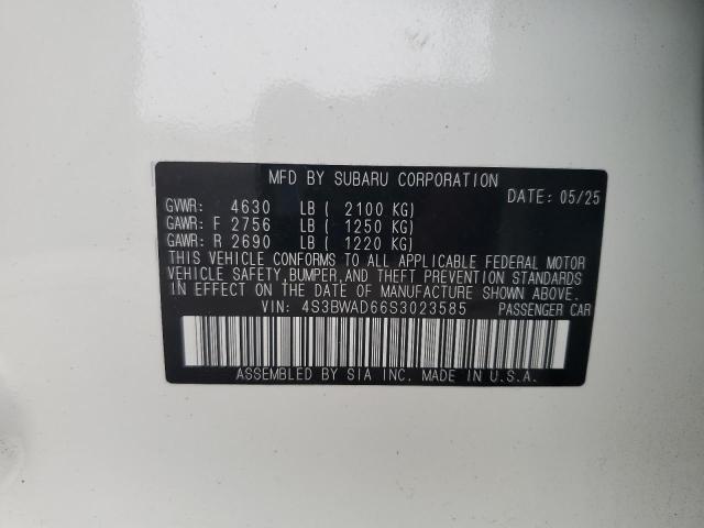 2025 SUBARU LEGACY PREMIUM 4S3BWAD66S3023585