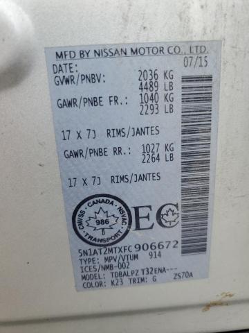 2015 NISSAN ROGUE S 5N1AT2MTXFC906672