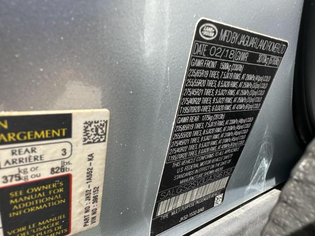 2018 LAND ROVER RANGE ROVE SALGS2SV3JA396152