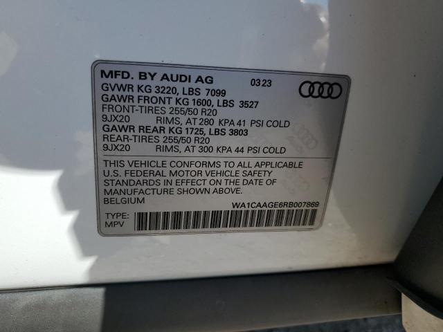 2024 AUDI Q8 E-TRON SPORTBACK PREMIUM PLUS WA1CAAGE6RB007869