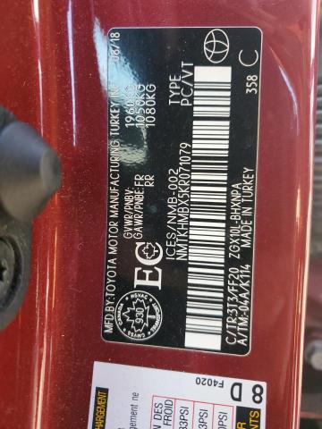 2019 TOYOTA C-HR XLE - NMTKHMBX5KR071079