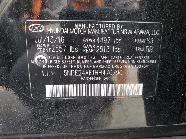 2017 HYUNDAI SONATA SE 5NPE24AF1HH470790