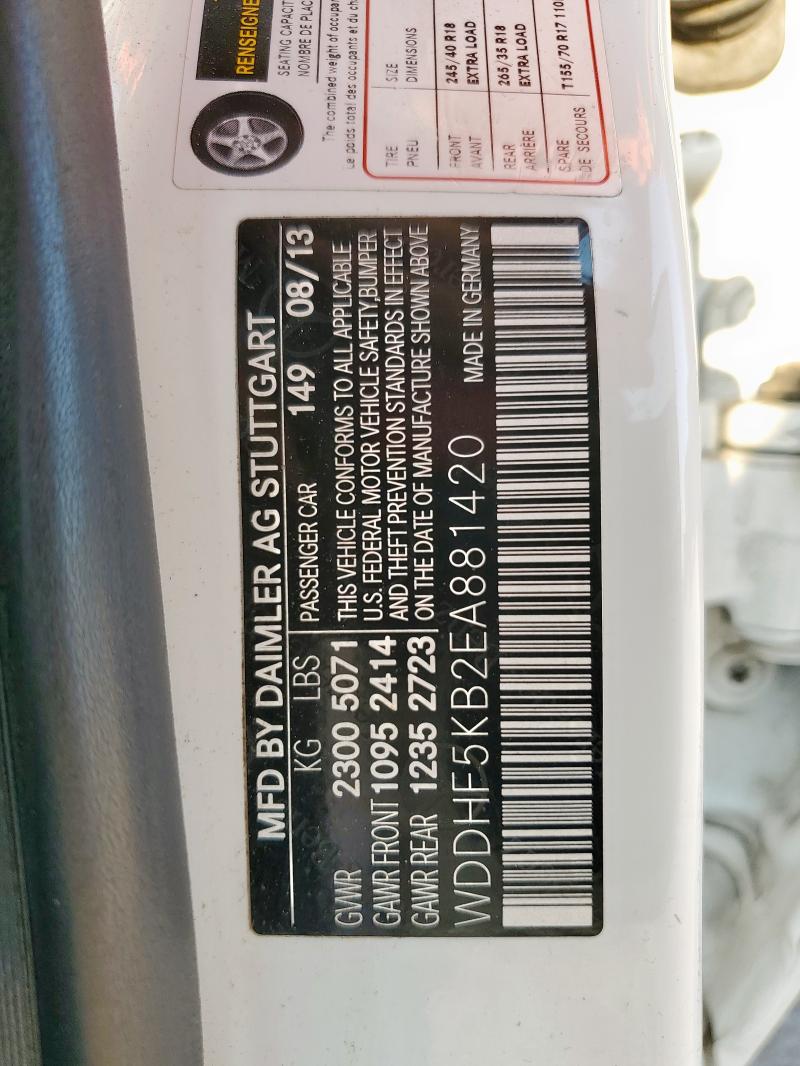 2014 MERCEDES-BENZ E 350 - WDDHF5KB2EA881420