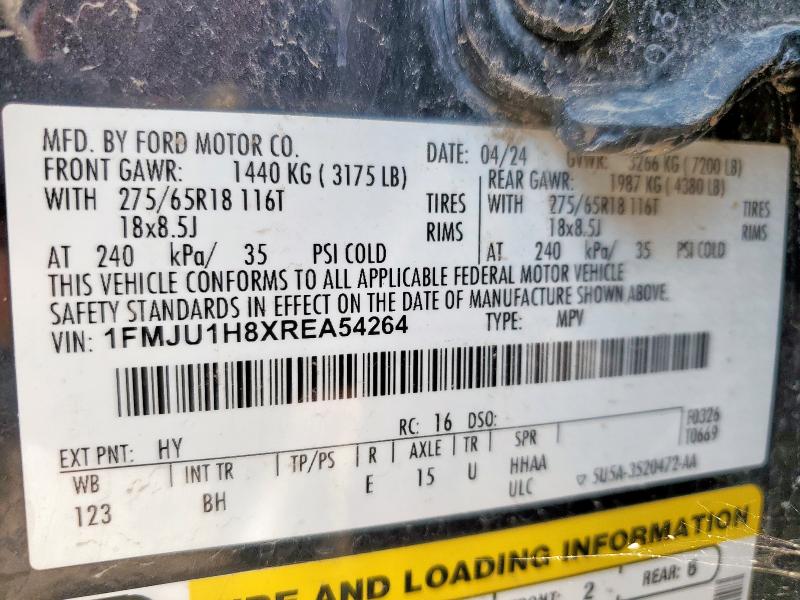 2024 FORD EXPEDITION XLT 1FMJU1H8XREA54264