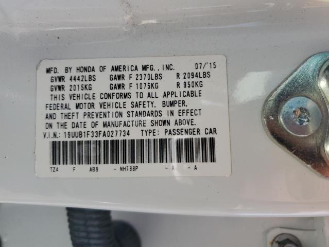 2015 ACURA TLX 19UUB1F33FA027734