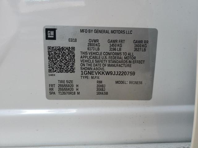 2018 CHEVROLET TRAVERSE HIGH COUNTRY 1GNEVKKW9JJ220759