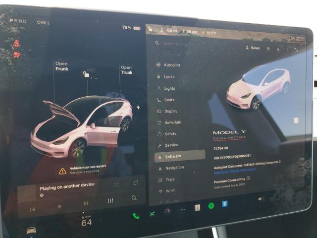 2020 TESLA MODEL Y 5YJYGDEF0LF002081