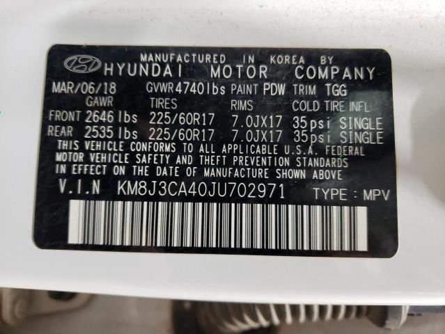 2018 HYUNDAI TUCSON SEL KM8J3CA40JU702971