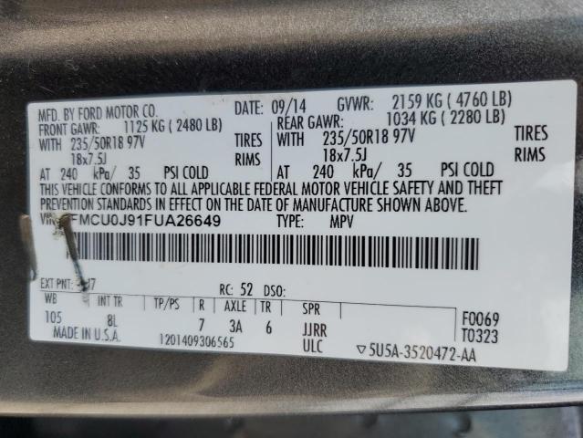 2015 FORD ESCAPE TITANIUM 1FMCU0J91FUA26649