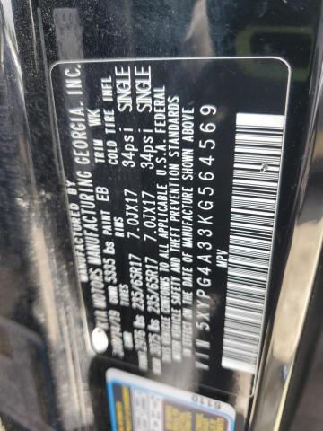 2019 KIA SORENTO L - 5XYPG4A33KG564569