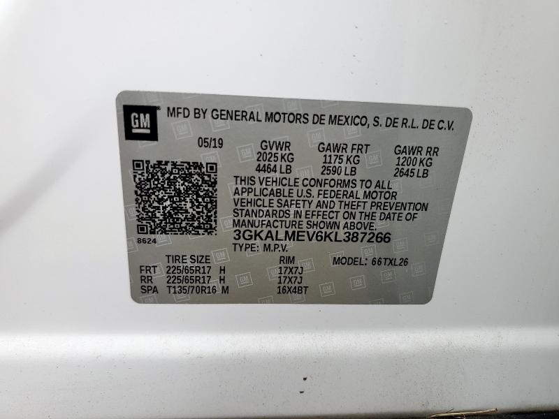 2019 GMC TERRAIN SL 3GKALMEV6KL387266
