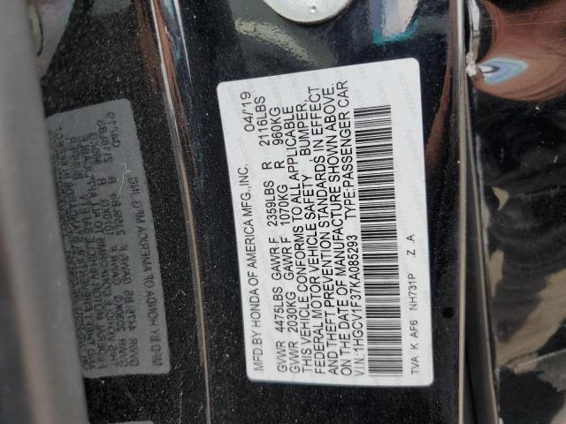 2019 HONDA ACCORD SPORT #3293555412