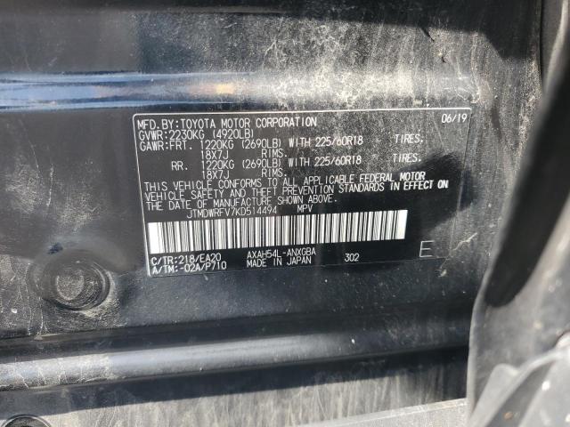 2019 TOYOTA RAV4 LIMITED JTMDWRFV7KD514494