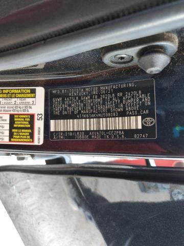 2021 TOYOTA CAMRY XSE 4T1K61AK4MU598083