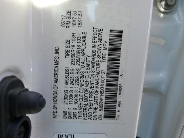2017 HONDA CR-V EXL 5J6RW1H8XHL007127