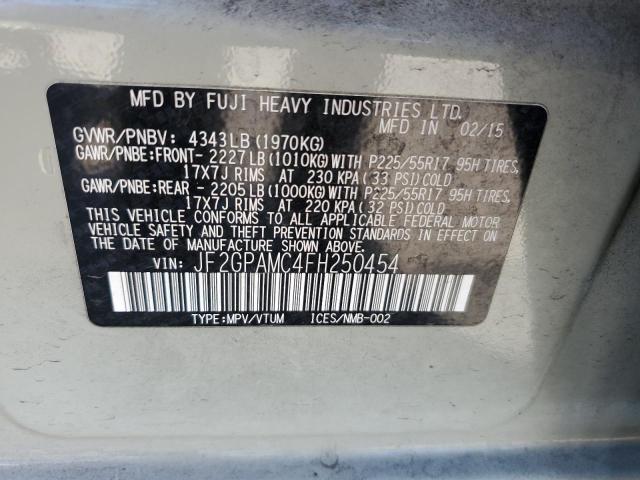 2015 SUBARU XV CROSSTR JF2GPAMC4FH250454