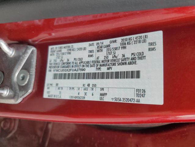 2015 FORD ESCAPE - 1FMCU0GX2FUA27590