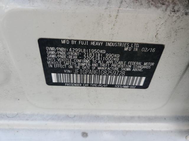 2016 SUBARU IMPREZA PR JF1GPAB61G8259728