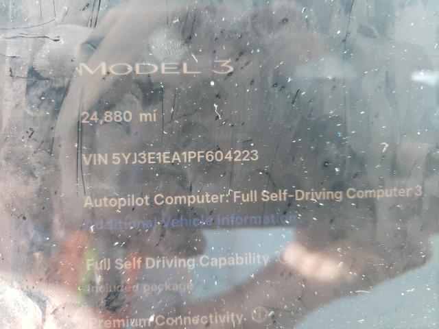 2023 TESLA MODEL 3 5YJ3E1EA1PF604223