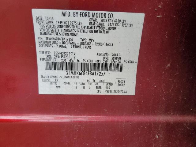 2015 FORD FLEX SEL 2FMHK6C84FBA17257