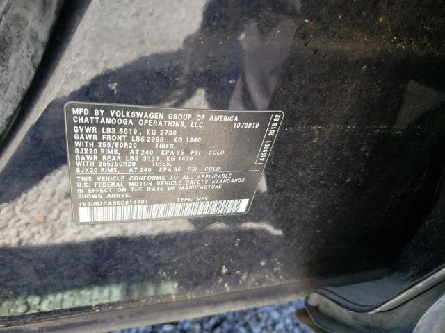 2019 VOLKSWAGEN ATLAS SE 1V2UR2CA3KC614791