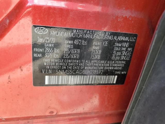 2020 HYUNDAI SANTA FE L 5NMS5CAD8LH218592