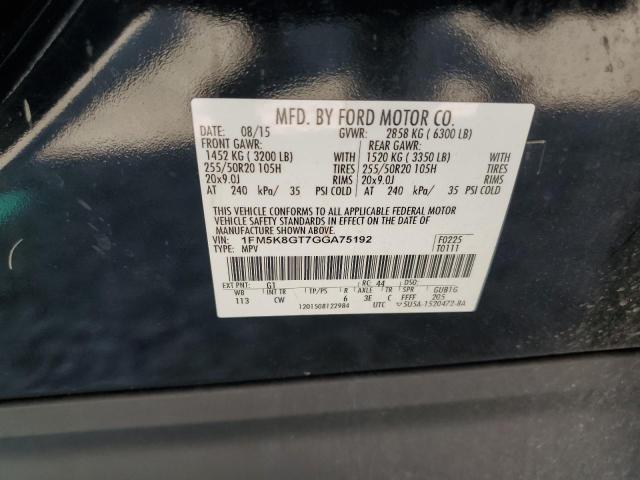2016 FORD EXPLORER SPORT 1FM5K8GT7GGA75192