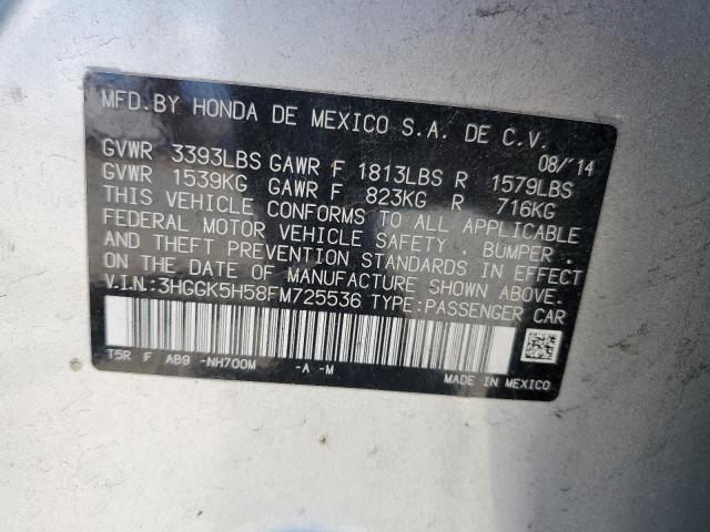 2015 HONDA FIT LX 3HGGK5H58FM725536