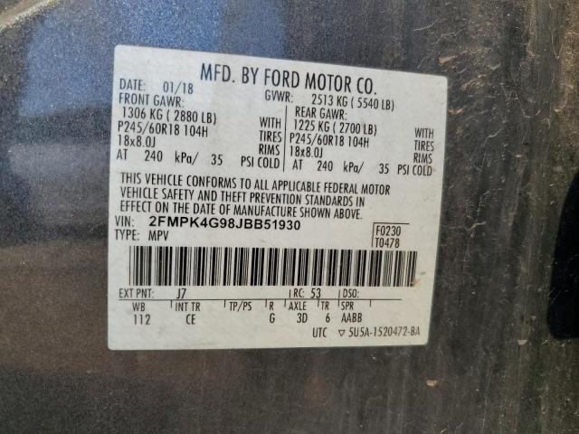 2018 FORD EDGE SE 2FMPK4G98JBB51930