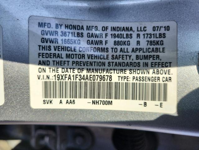 2010 HONDA CIVIC VP - 19XFA1F34AE079678