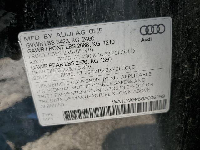 2016 AUDI Q5 PREMIUM PLUS WA1L2AFP5GA005159