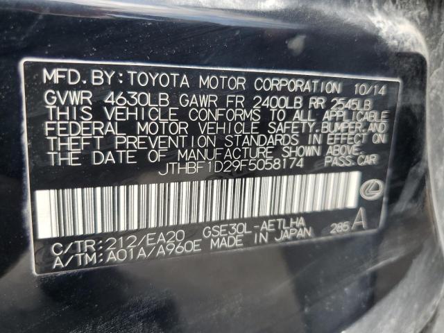 2015 LEXUS IS 250 JTHBF1D29F5058174