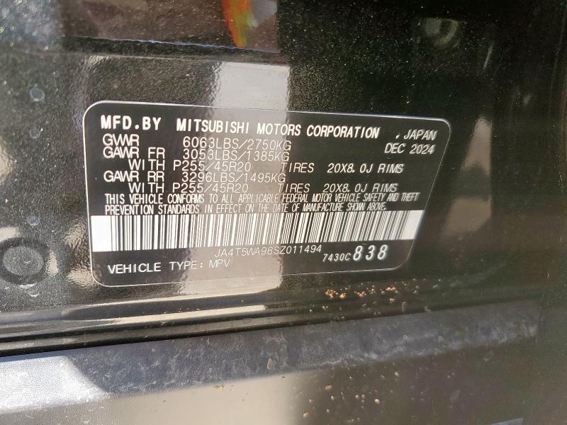 2025 MITSUBISHI OUTLANDER SEL JA4T5WA96SZ011494