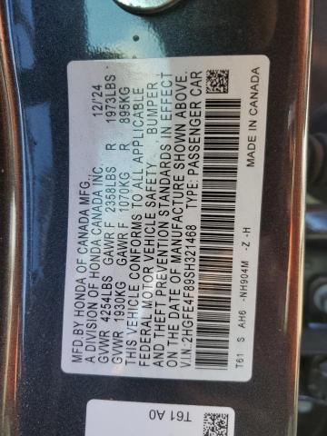 2025 HONDA CIVIC SPORT 2HGFE4F89SH321468