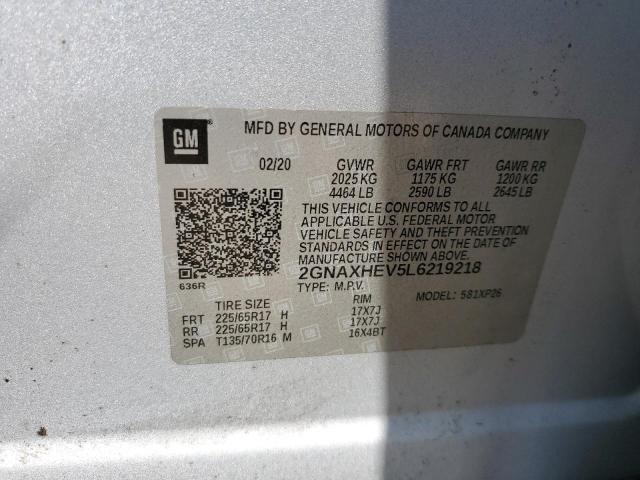 2020 CHEVROLET EQUINOX LS 2GNAXHEV5L6219218