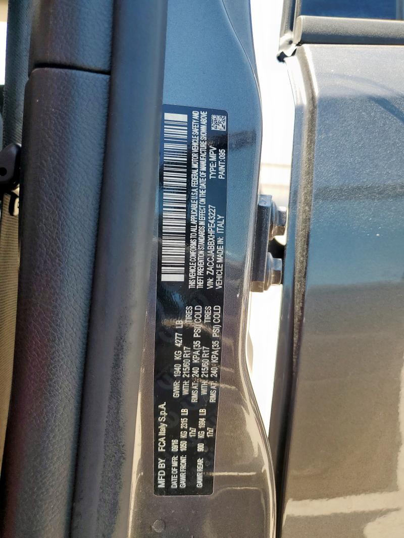 2017 JEEP RENEGADE L ZACCJABBXHPE43227