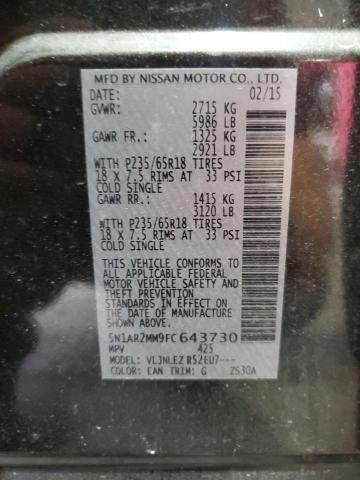 2015 NISSAN PATHFINDER 5N1AR2MM9FC643730