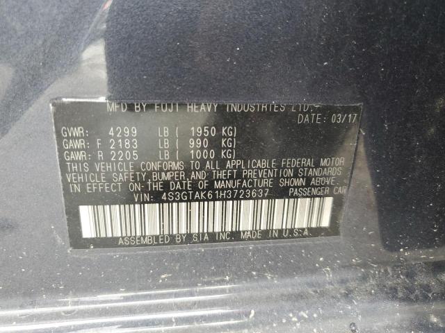 2017 SUBARU IMPREZA SPORT 4S3GTAK61H3723637
