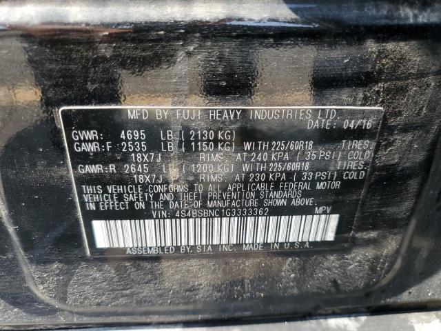 2016 SUBARU OUTBACK 2. 4S4BSBNC1G3333362