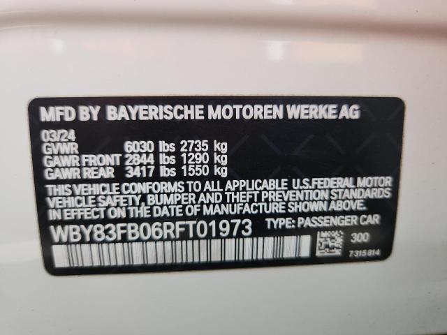 2024 BMW I4 XDRIVE WBY83FB06RFT01973