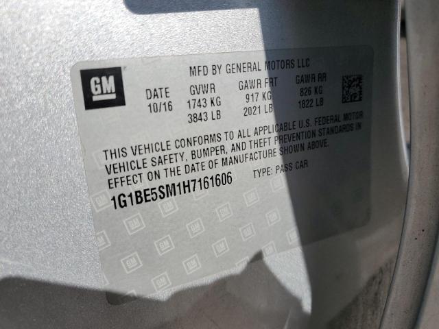 2017 CHEVROLET CRUZE LT - 1G1BE5SM1H7161606