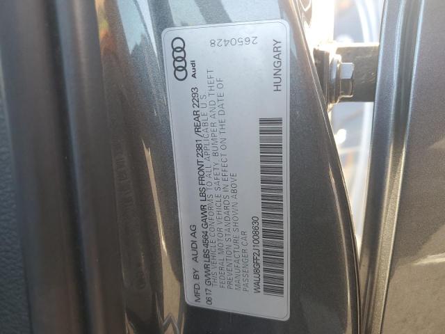 2018 AUDI A3 PREMIUM WAUJ8GFF2J1008630