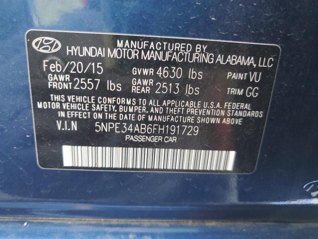 2015 HYUNDAI SONATA SPORT 5NPE34AB6FH191729