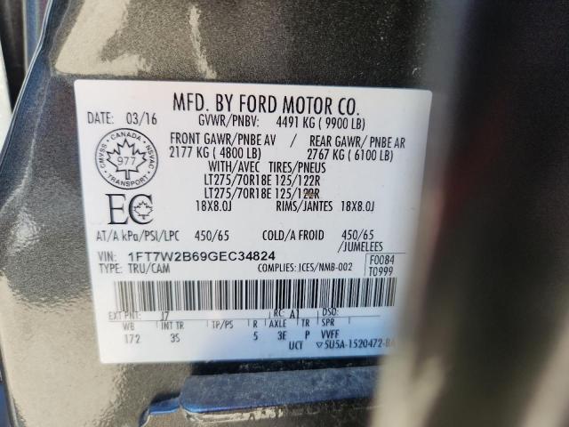 2016 FORD F250 SUPER - 1FT7W2B69GEC34824