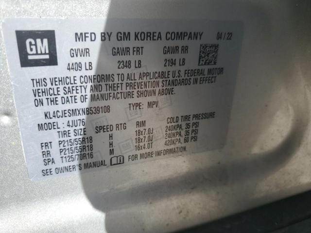 2022 BUICK ENCORE PRE KL4CJESMXNB539108