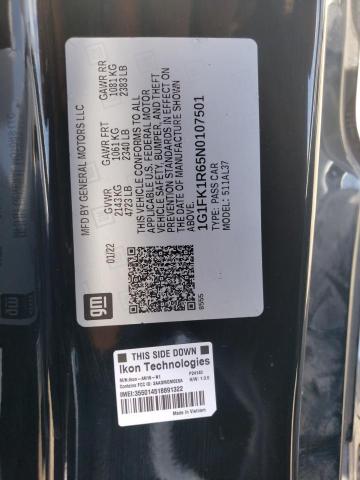 2022 CHEVROLET CAMARO ZL1 1G1FK1R65N0107501