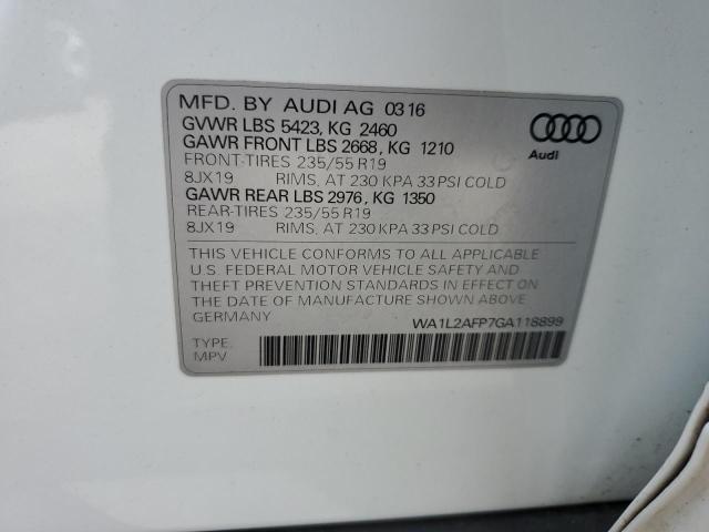 2016 AUDI Q5 PREMIUM WA1L2AFP7GA118899