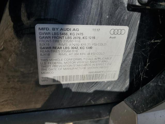 2018 AUDI Q5 PREMIUM WA1ANAFY2J2090258