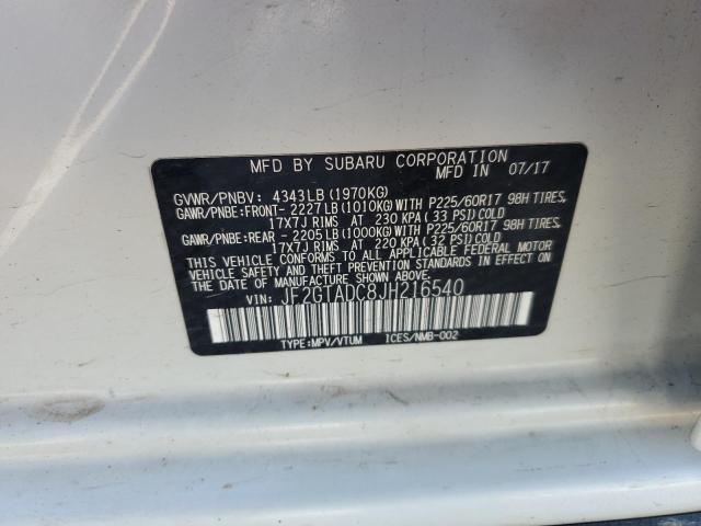 2018 SUBARU CROSSTREK PREMIUM JF2GTADC8JH216540