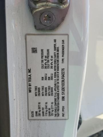 2020 TESLA MODEL 3 5YJ3E1EC9LF642276
